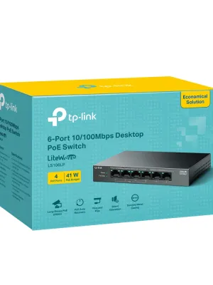 TP-LINK LS106LP 6 PORT 10/100 YÖNETİLEMEZ POE SWITCH