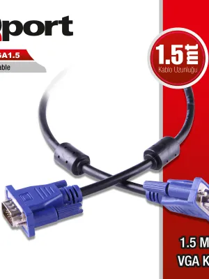QPORT Q-VGA1.5 15 PİN VGA KABLO 1.5 MT