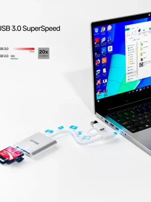 UNITEK USB-C KART OKUYUCU SD/CF/MICROSD (Y-9313D)