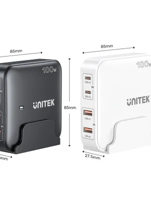 Unitek 100W Masaüstü GAN Şarj İstasyonu Beyaz (P1229AWH)