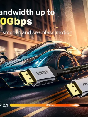 UNITEK DISPLAY PORT 2.1 KABLO 1.5MT (C1626GY01-1.5M)