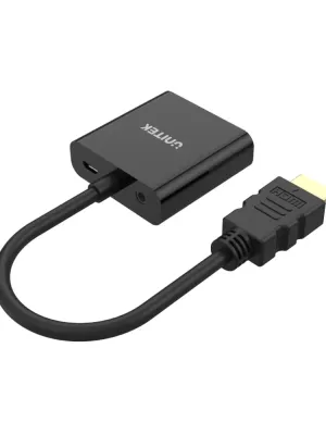 UNITEK HDMI TO VGA SES DESTEKLİ 1080P (Y-6333)