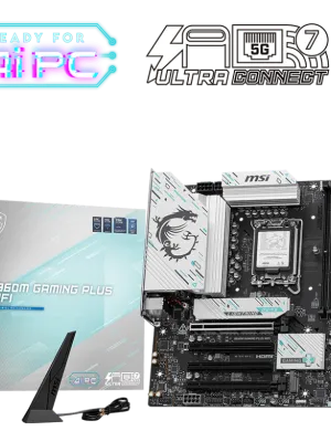 MSI B860M GAMING PLUS WIFI SOKET 1851 DDR5 8600MHZ(OC) 3xM.2 1x TB4 HDMI DISPLAY 5G LAN WIFI 7 mATX
