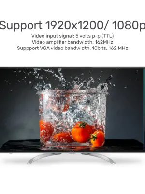UNITEK HDMI TO VGA SES DESTEKLİ 1080P (Y-6333)