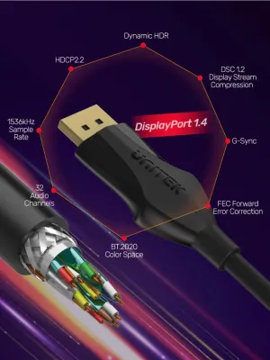 UNITEK DISPLAY PORT 1.4 KABLO 2MT 8K (C1624BK-2M)