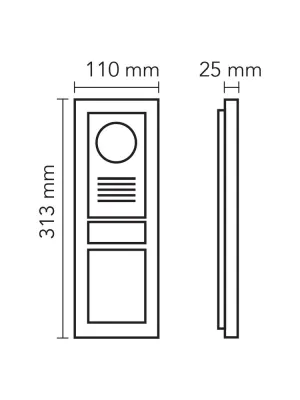 2 x 16 LCD Ekranlı Zil Paneli Bus Plus (Mekanik Butonlu)