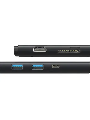 BASEUS LITE 6 IN1 TYPE-C HUB - SIYAH