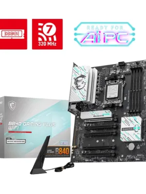 MSI B840 GAMING PLUS WIFI AM5 DDR5 8000(OC)Mhz ATX Gaming (Oyuncu) Anakart