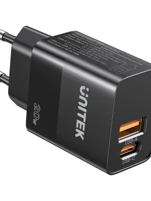 Unitek 20W Hızlı Şarj Adaptörü 1*USB-C (P1124ABK-EU)