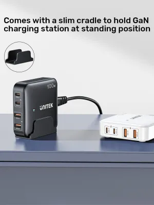 Unitek 100W Masaüstü GAN Şarj İstasyonu Siyah (P1229ABK)