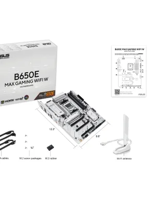 ASUS B650E MAX GAMING WIFI W BEYAZ DDR5 ANAKART