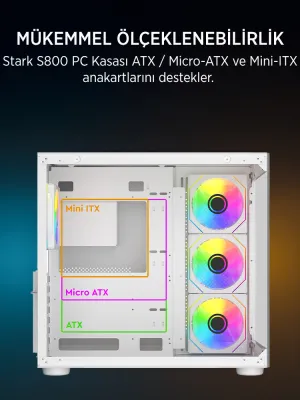JAMES DONKEY STARK S800 4X ARGB WHITE KASA 750W