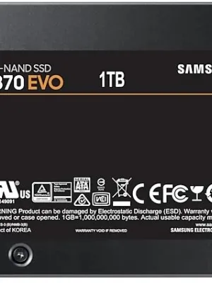 1TB SAMSUNG 870 560/530MB/s EVO MZ-77E1T0BW SSD (Resmi Distribütör Garantili)
