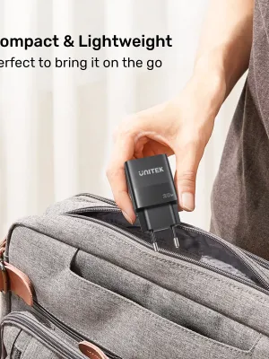 Unitek 20W Hızlı Şarj Adaptörü 1*USB-C (P1124ABK-EU)