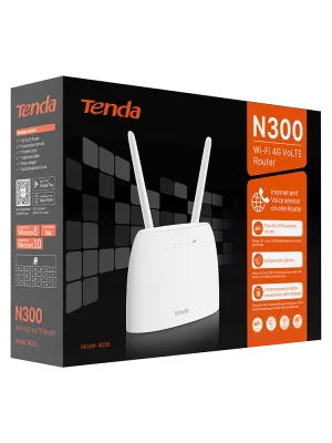 TENDA 4G06 N300 Wi-Fi 4G VoLTE Router
