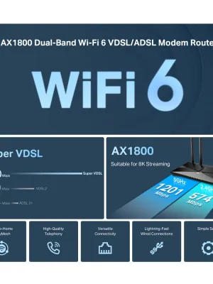 TP-LINK ARCHER VX1800V VDSL /ADSL MODEM ROUTER