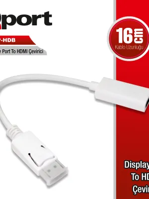 QPORT Q-DP-HDB DISPLAYPORT TO HDMI ÇEVİRİCİ
