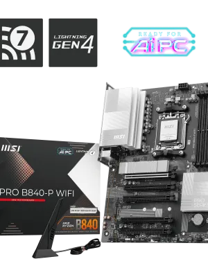 MSI MB PRO B840-P WIFI AM5 DDR5 8000MHZ(OC) HDMI 2x M.2 USB 10Gbs 2.5G LAN WI-FI 7 ATX