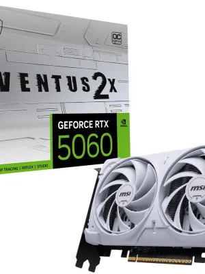 MSI GEFORCE RTX 5060 8G VENTUS 2X OC WHITE GDDR7 128B DX12 PCIE 5.0 X16 (3XDP 1XHDMI)