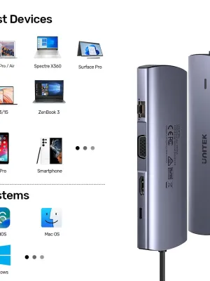 UNITEK USB-C 9in1 UNIVERSAL DOCK STATION (D1113A)