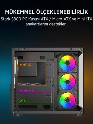 JAMES DONKEY STARK S800 4X ARGB BLACK KASA 650W
