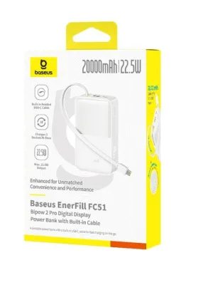 BASEUS ENERFILL FC51 BIPOW2 PRO 10000 22.5W BEYAZ