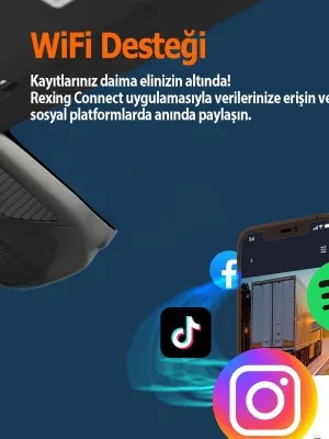 REXING V1 LITE 2K WIFI ARAC KAMERASI + 32GB SD KAR