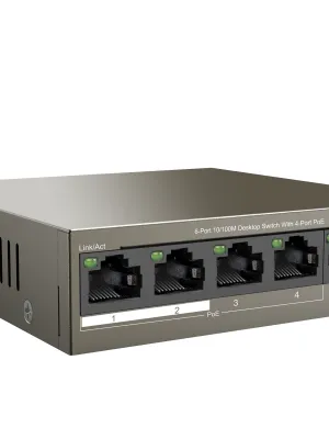 TENDA TEF1106P-4-63W 6PORT 10/100 YÖNETİLEMEZ POE SWITCH