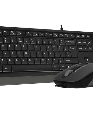A4 TECH F1010 Q USB GRİ TR MM KLAVYE+OPTİK MOUSE
