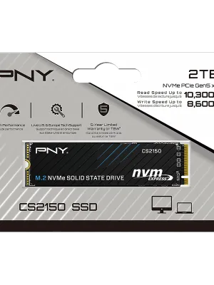 PNY CS2150 2TB  10200/8500 NVMe PCIe Gen5x4 M.2 SSD (M280CS2150-2TB-TB)