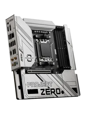 MSI B650M PROJECT ZERO AM5 DDR5 7600MHZ(OC) HDMI DP M.2 USB3.2 2.5G LAN WI-FI 6E mATX