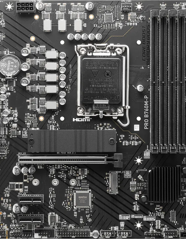 Ürün MSI PRO B760M-P DDR5 6800MHz(OC) M.2 HDMI mATX 1700p Görsel