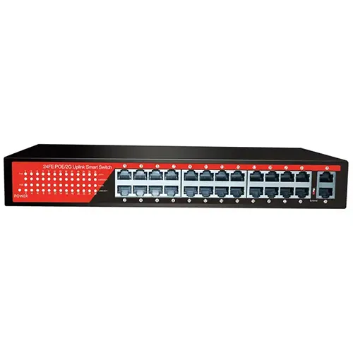 Ürün EZCOOL EZ-24PSF 24 PORT 24xFE+2xGE GİGABİT POE SWİTCH 320W Görsel