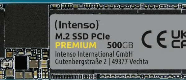 Ürün 500GB INTENSO 3835450 M.2 NVME GEN3 2100/1700MB/s SSD Görsel