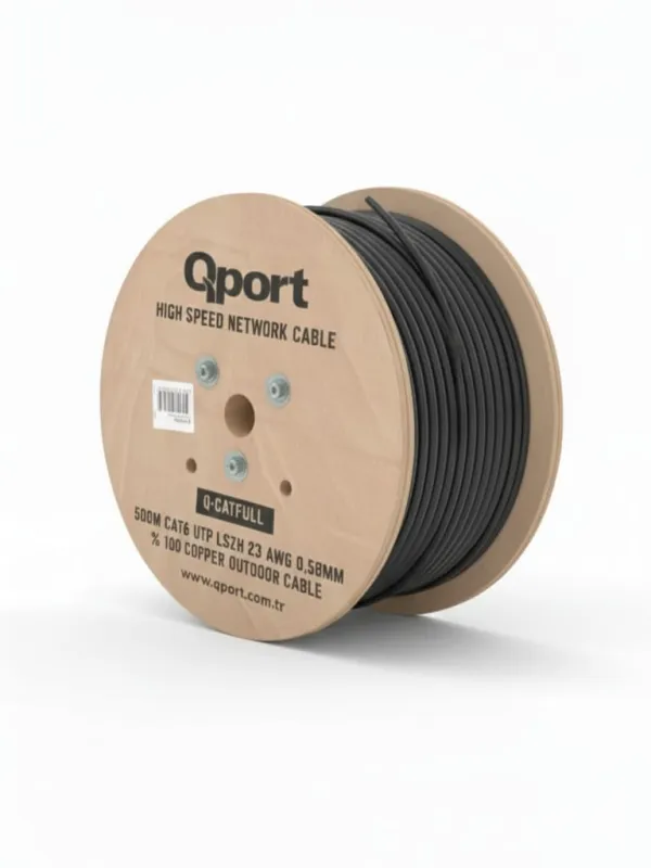 Ürün QPORT Q-CATFULL 23AWG 500 METRE CAT6 OUTDOOR SİYAH Görsel