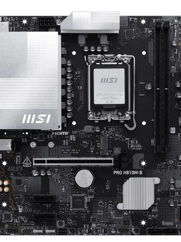 Ürün MSI PRO H810M-B DDR5 6400MHz (OC) M.2 mATX 1851P Görsel