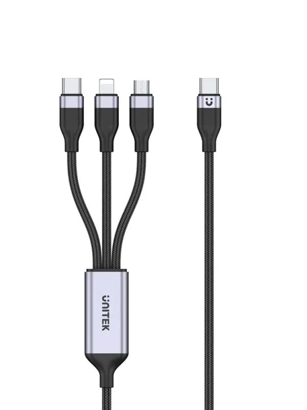Ürün UNITEK TYPE-C 3in1 ŞARJ 1.5MT 20W (C14101BK-1.5M) Görsel
