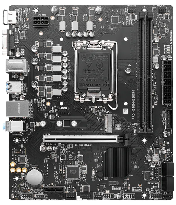 Ürün MSI PRO H610M-E DDR4 3200MHZ mATX 1700p Görsel