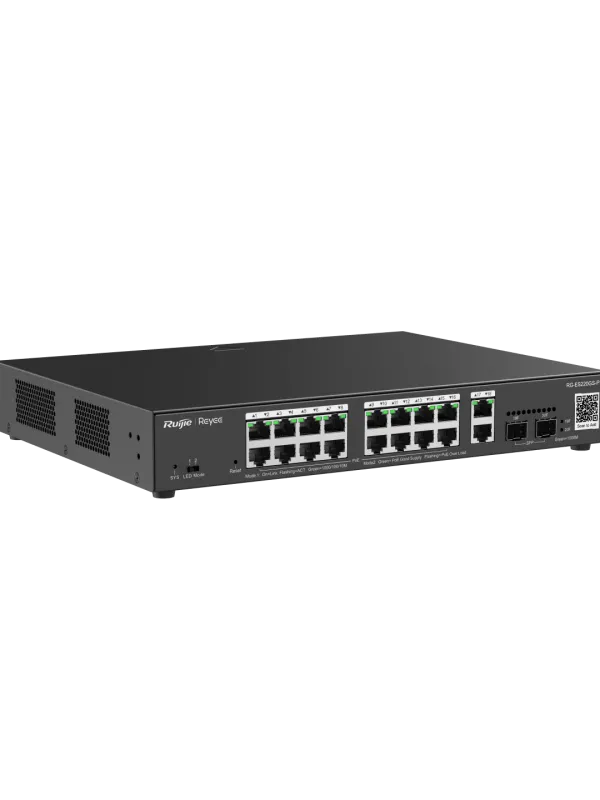 Ürün RUİJİE-REYEE RG-ES220GS-P 16XGE-2XGE/SFP-2XGE UPLİNK 250W POE SWİTCH Görsel