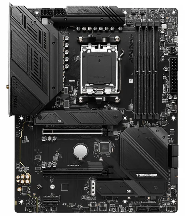 Ürün MSI MAG B650 TOMAHAWK WIFI DDR5 6600(OC)Mhz M.2 ATX AM5 Görsel