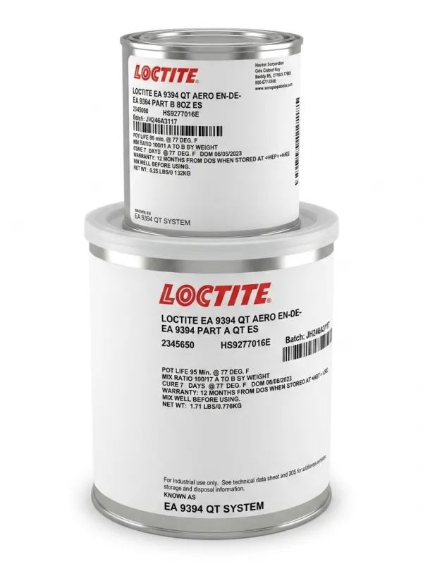 Ürün : Loctite EA 9394 QT AERO - Isıya Dayanıklı Yapısal Epoksi Yapıştırıcı Sistemi Görsel