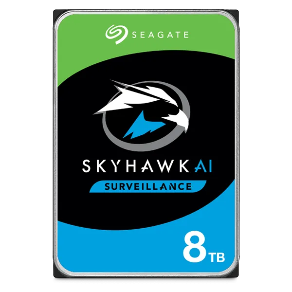 Ürün 8TB SEAGATE SKYHAWK AI 256MB 7/24 RV ST8000VE001 Görsel
