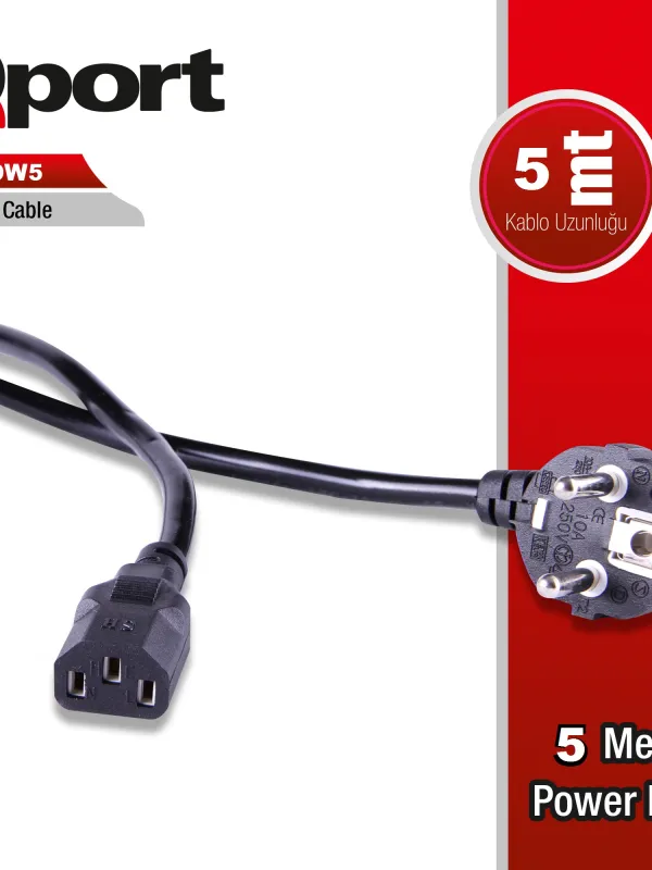 Ürün QPORT Q-POW5 5M POWER KABLOSU Görsel
