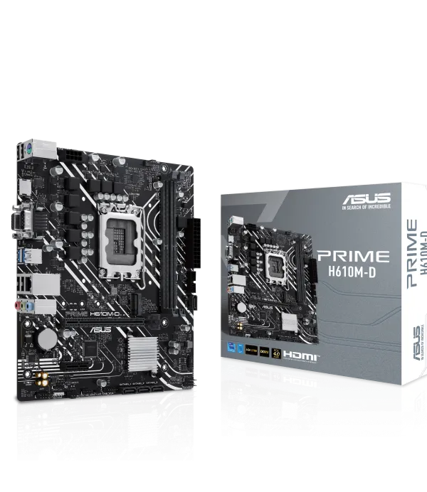 Ürün ASUS PRIME H610M-D DDR5 5600MHz M.2 HDMI mATX 1700p Görsel