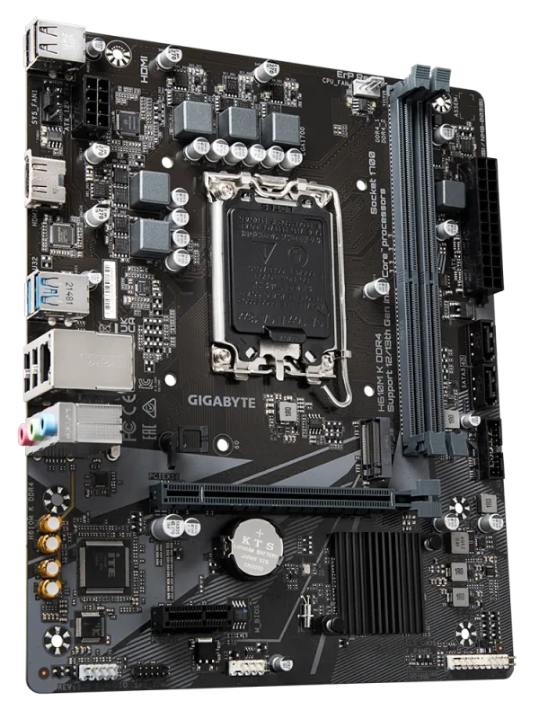 Ürün GIGABYTE H610M K DDR4 3200MHZ M.2 HDMI MATX 1700P Görsel