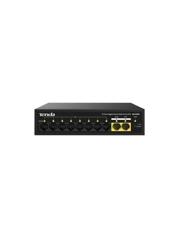 Ürün TENDA SG110PC 10PORT GIGABIT 10/100/1000 POE+ SWITCH Görsel