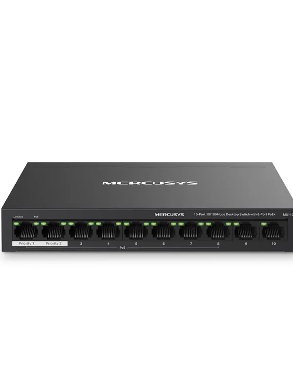 Ürün MERCUSYS MS110P 8 PORT 10/100 POE+2PORT 10/100 SW Görsel