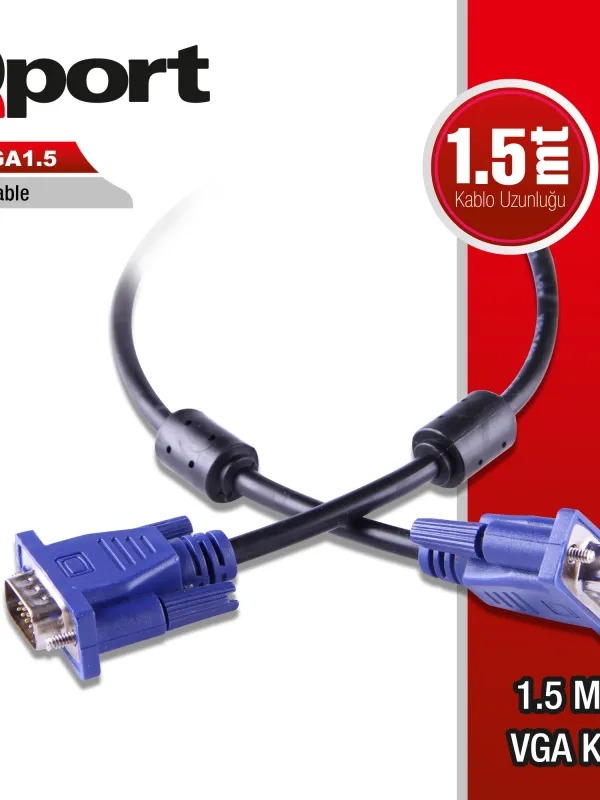 Ürün QPORT Q-VGA1.5 15 PİN VGA KABLO 1.5 MT Görsel