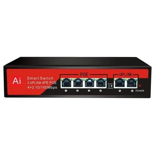 Ürün EZCOOL EZ-04PSE 4PORT 4FE+2FE MEGABİT POE SWİTCH 65W Görsel