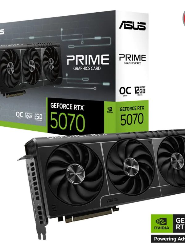 Ürün ASUS PRIME GEFORCE RTX 5070 PRIME-RTX5070-O12G 12GB GDDR7 OC EDITION 192 BIT GAMING EKRAN KARTI Görsel